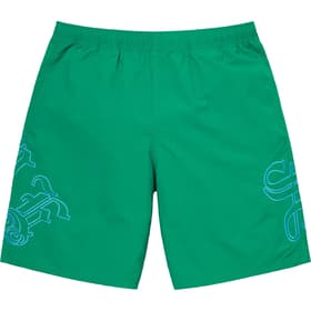 Supreme Old English Nylon Short Green