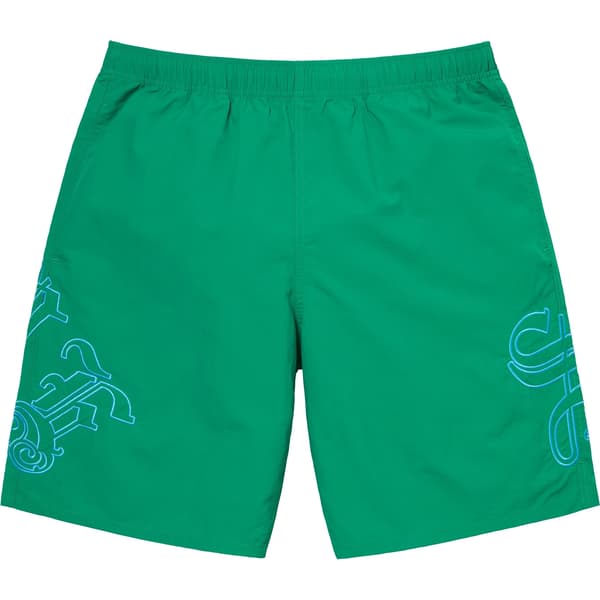Supreme Old English Nylon Short - Green (front)