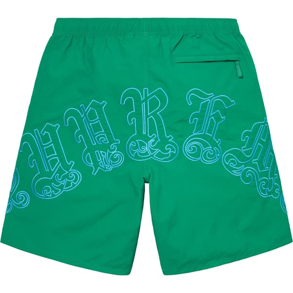 Supreme Old English Nylon Short - Green (front)