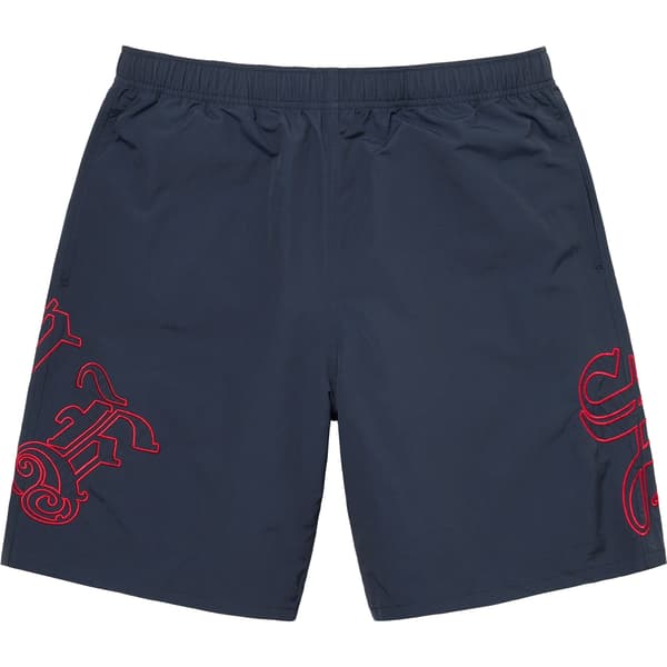 Supreme Old English Nylon Short - Navy (front)