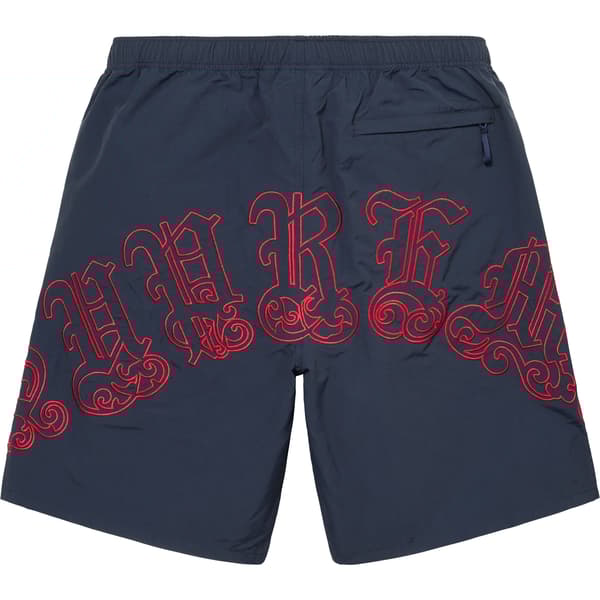 Supreme Old English Nylon Short - Navy (front)