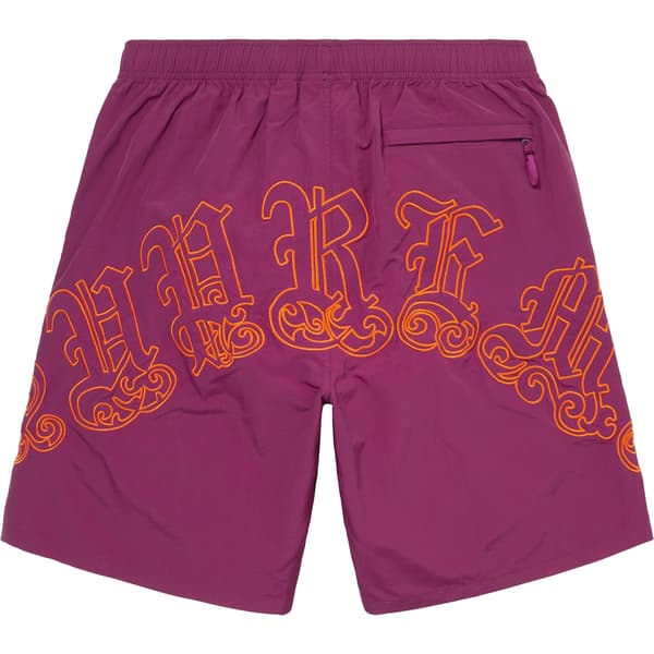 Supreme Old English Nylon Short - Plum (front)