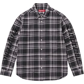 Supreme Old English Plaid Flannel Shirt Black