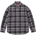 Supreme Old English Plaid Flannel Shirt - Black (front)