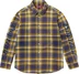 Supreme Old English Plaid Flannel Shirt - Navy (front)