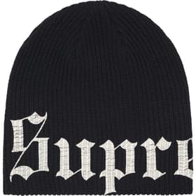 Supreme Old English Printed Beanie Black
