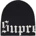 Supreme Old English Printed Beanie - Black (front)