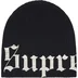 Supreme Old English Printed Beanie - Black (front)