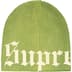 Supreme Old English Printed Beanie - Green (front)