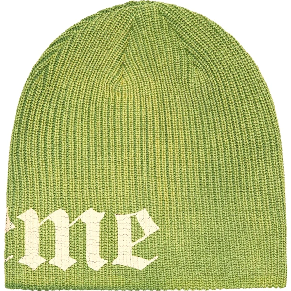 Supreme Old English Printed Beanie - Green (front)