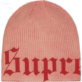 Supreme Old English Printed Beanie Pale Red