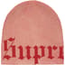 Supreme Old English Printed Beanie - Pale Red (front)