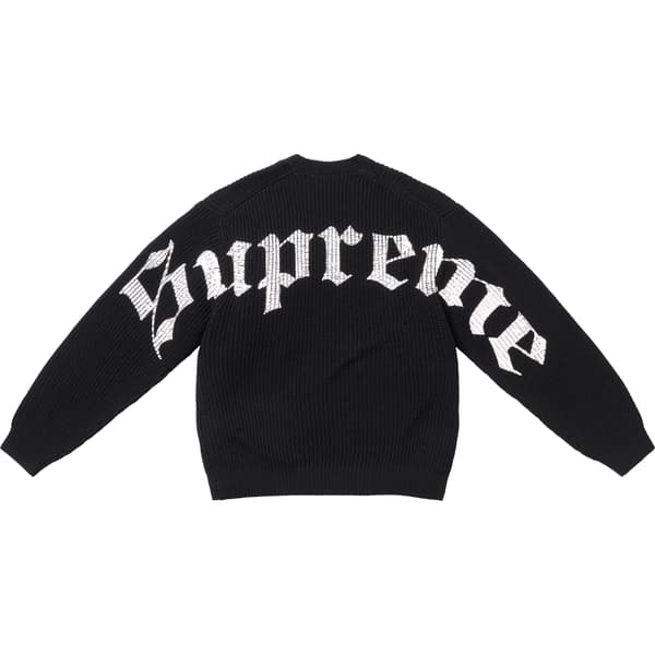 Supreme Old English Printed Sweater - Black (front)