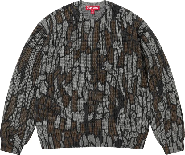 Supreme Old English Printed Sweater - Mossy Oak® Trebark® Camo (front)