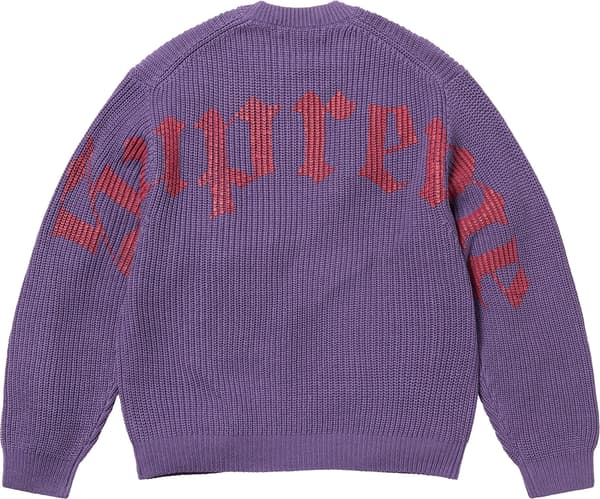 Supreme Old English Printed Sweater - Purple (front)