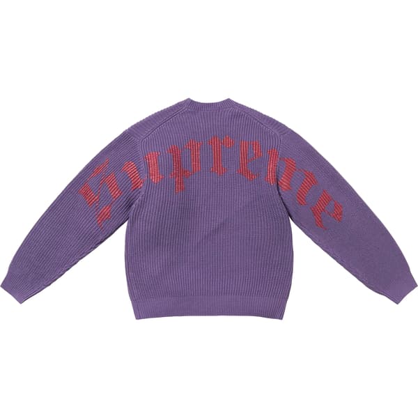 Supreme Old English Printed Sweater - Purple (front)