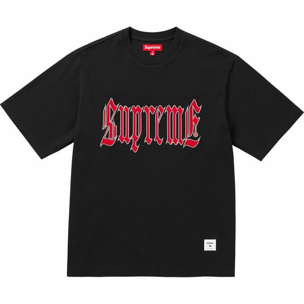 Supreme Old English S/S Top - Black (front)