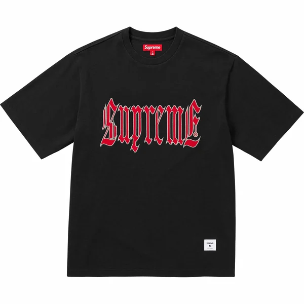 Supreme Old English S/S Top - Black (front)