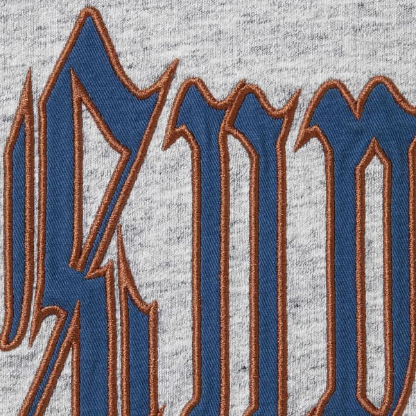 Supreme Old English S/S Top - Heather Grey (front)