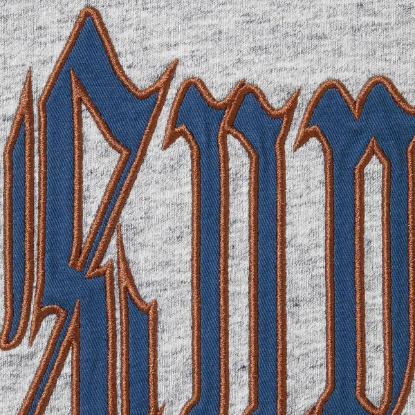 Supreme Old English S/S Top - Heather Grey (front)
