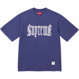 Supreme Old English S/S Top Washed Navy