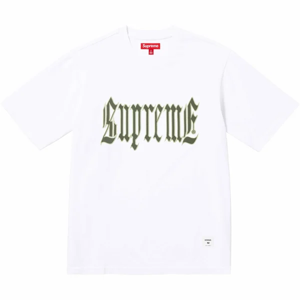 Supreme Old English S/S Top - White (front)