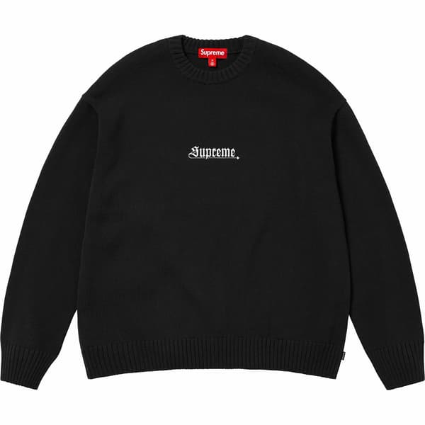 Supreme Old English Sweater - Black (front)