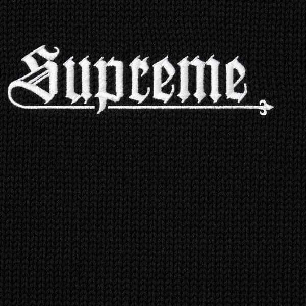 Supreme Old English Sweater - Black (front)