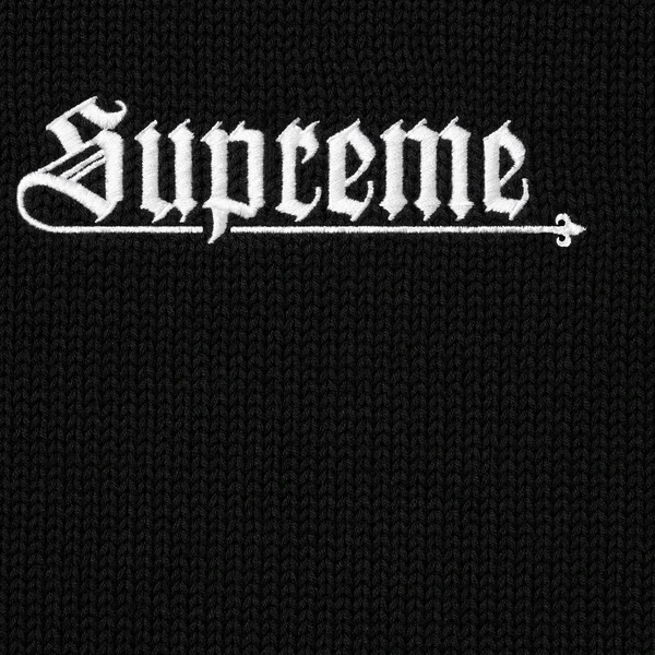 Supreme Old English Sweater - Black (front)