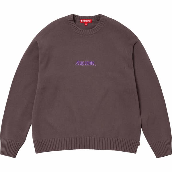 Supreme Old English Sweater - Brown (front)