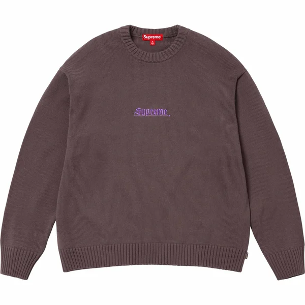 Supreme Old English Sweater - Brown (front)