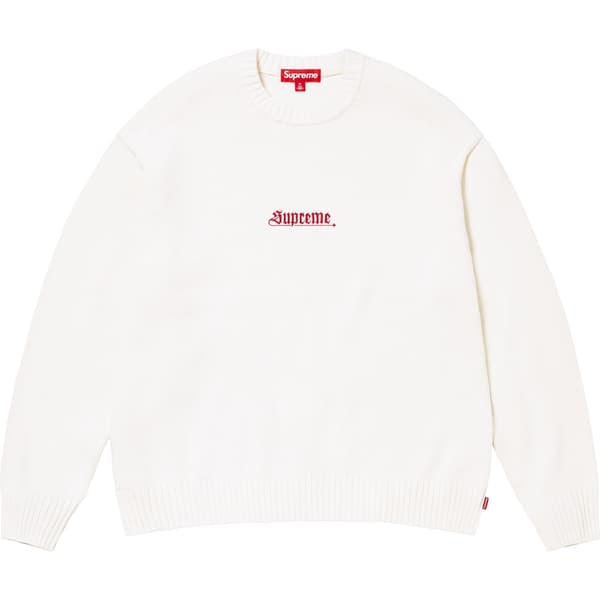Supreme Old English Sweater - Ivory (front)