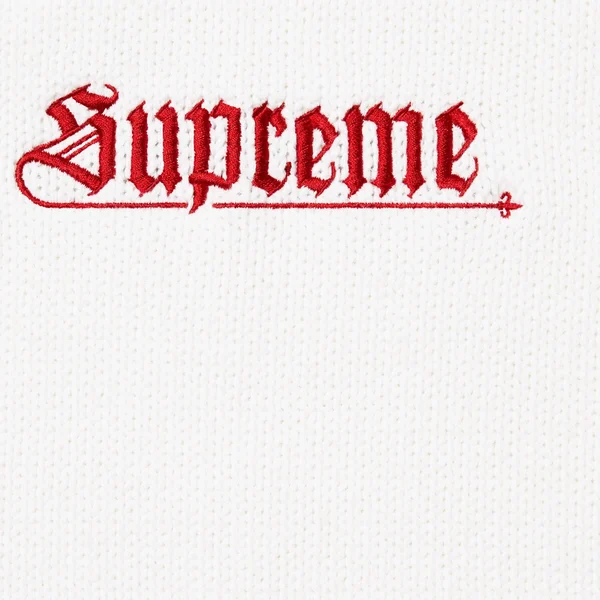Supreme Old English Sweater - Ivory (front)