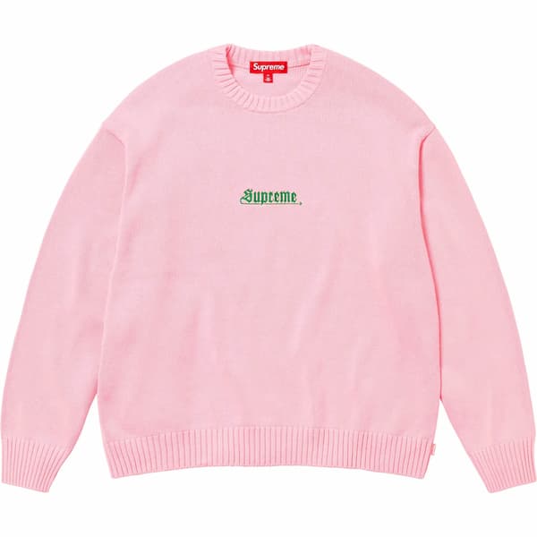 Supreme Old English Sweater - Pink (front)