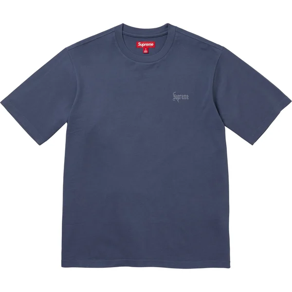 Supreme Old English Tee - Navy (front)