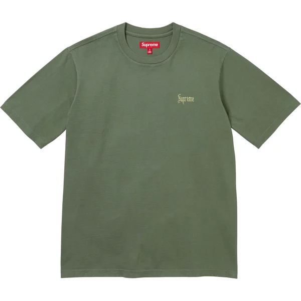 Supreme Old English Tee - Olive (front)