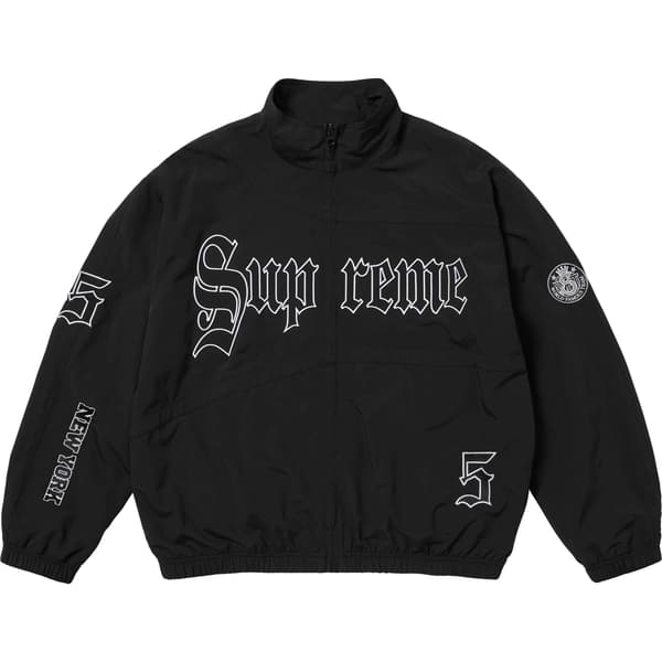 Supreme Old English Track Jacket - Black (front)
