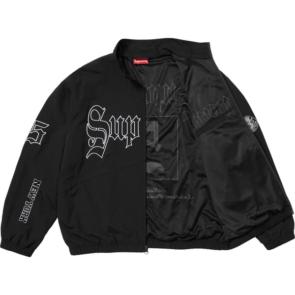 Supreme Old English Track Jacket - Black (front)