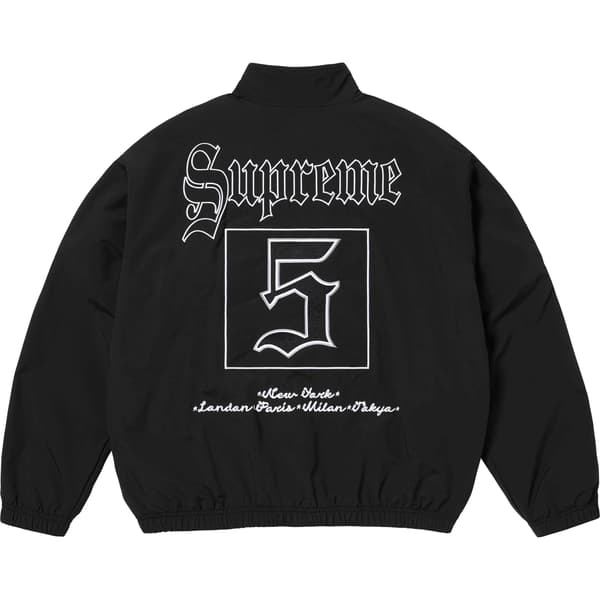Supreme Old English Track Jacket - Black (front)