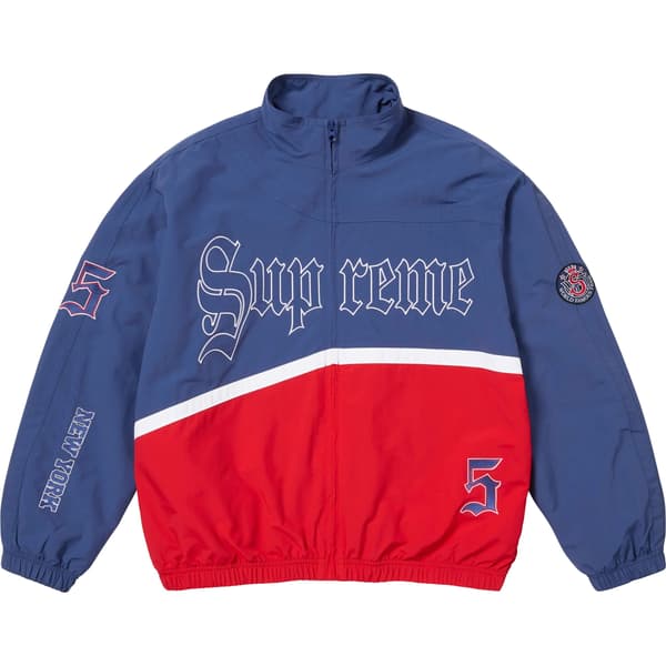 Supreme Old English Track Jacket - Light Navy (front)