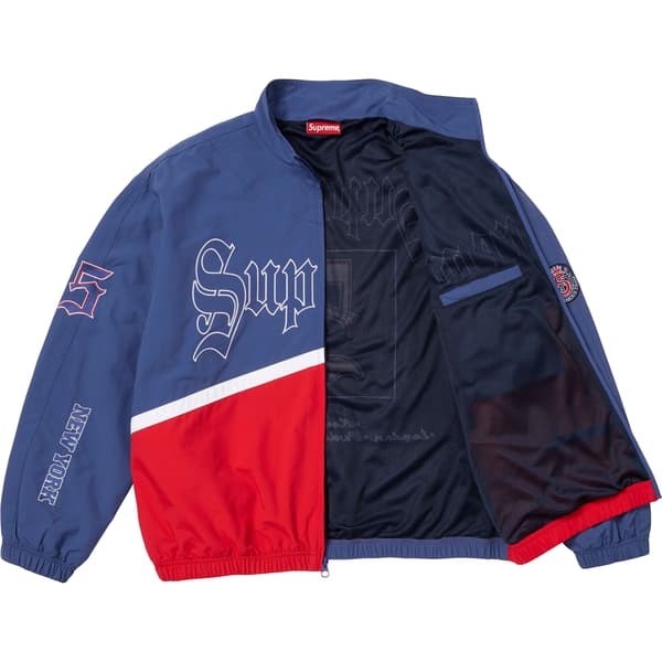 Supreme Old English Track Jacket - Light Navy (front)