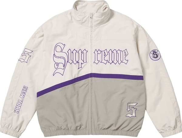 Supreme Old English Track Jacket - White (front)