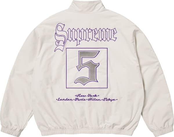 Supreme Old English Track Jacket - White (front)