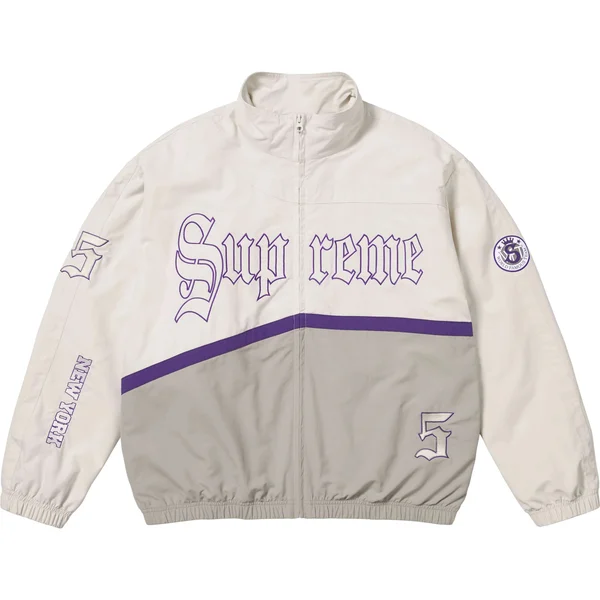 Supreme Old English Track Jacket - White (front)