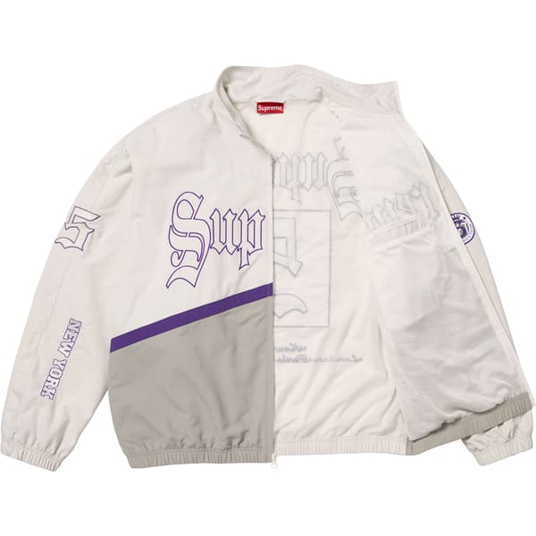 Supreme Old English Track Jacket - White (front)