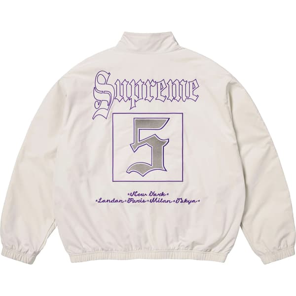 Supreme Old English Track Jacket - White (front)