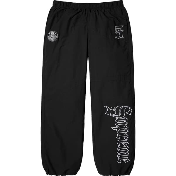 Supreme Old English Track Pant - Black (front)