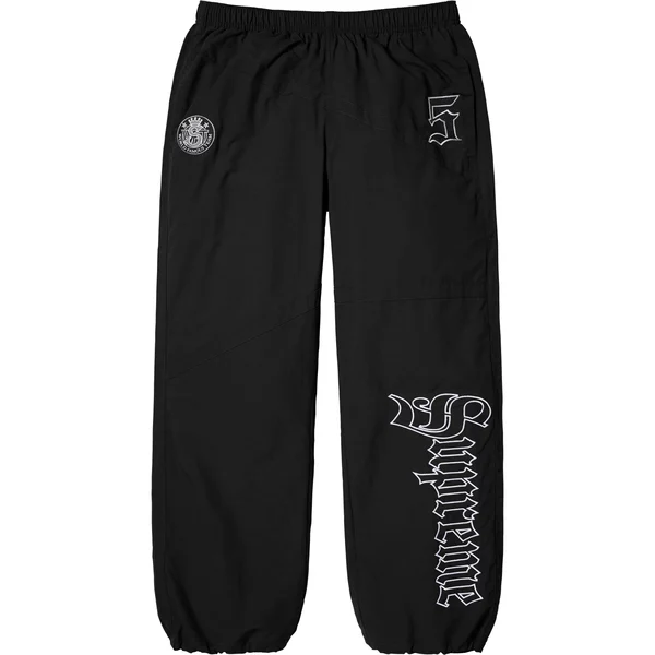 Supreme Old English Track Pant - Black (front)
