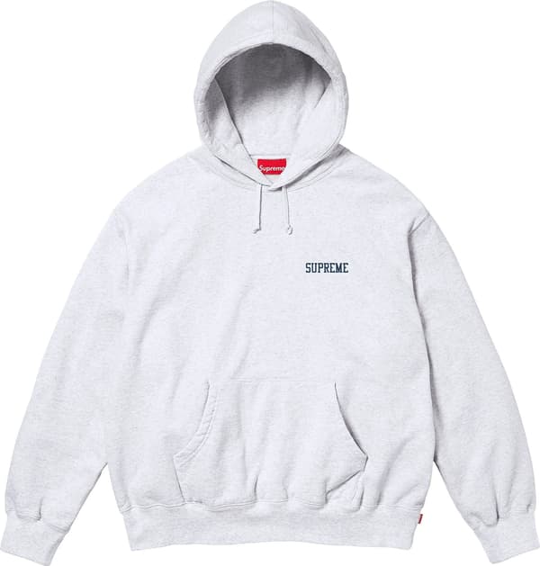 Supreme On God Hooded Sweatshirt - Ash Grey (front)