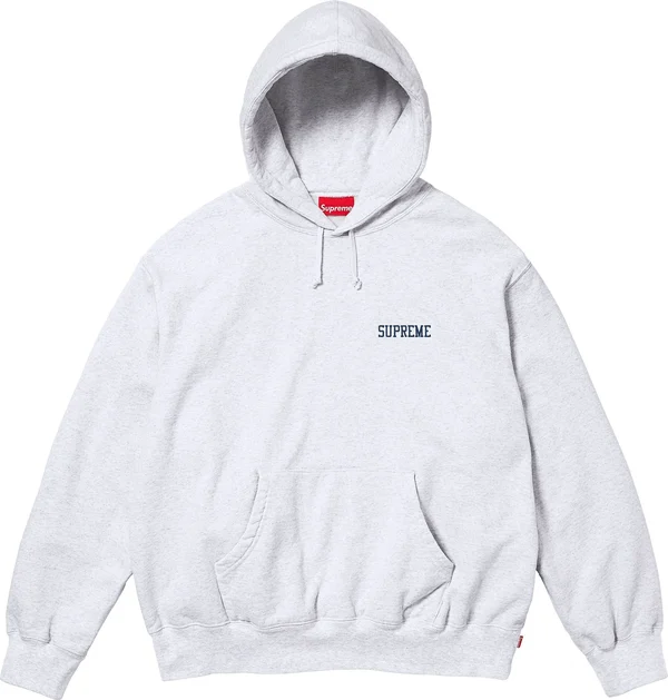Supreme On God Hooded Sweatshirt - Ash Grey (front)